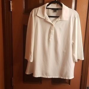INC 3/4 Sleeve, 1/4 Button Down Polo Style Shirt